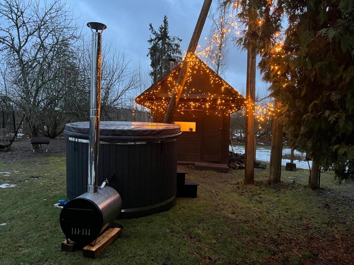 Private Farm Jakuzzi Sauna In The Forest Talsi Exterior foto